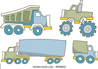 Truck set Vector Illustration