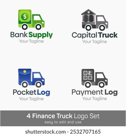 Truck Shape Logo Template Set. Good for Business, Agency, Community and Organization
