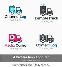 Truck Shape Logo Template Set. Good for Business, Agency, Community and Organization