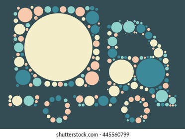 truck shape vector design by color point