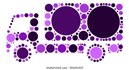 truck shape vector design by color point