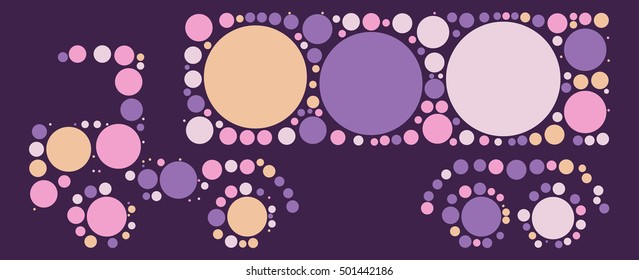 truck shape vector design by color point