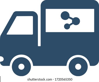 Lkw-Sharing-Symbol Verkehrszeichen.