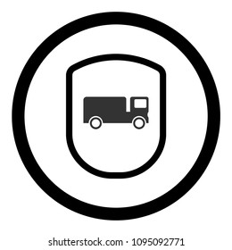 Truck and shield