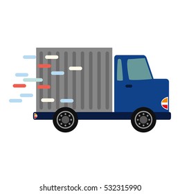 Truck shipping delivery icon vector illustration graphic design