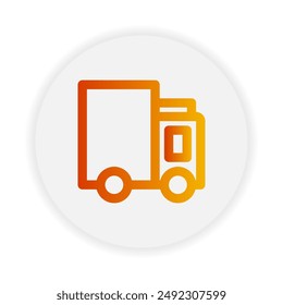 Truck shipping outline icon. with gradient color suitable for ecommerce, business and interface symbol icons