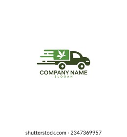 Truck shipping vector logo design template. Delivery truck icon.