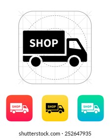Truck shop icon. Vector illustration.