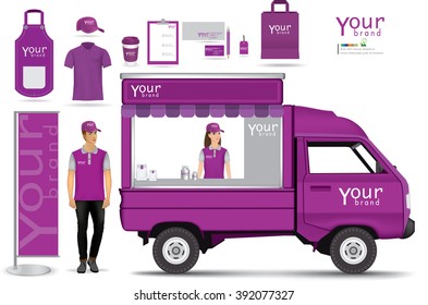 truck shop.vector
