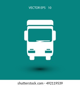 Truck sign icon, flat design best vector icon