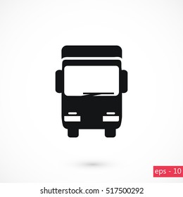 Truck sign icon, flat design best vector icon