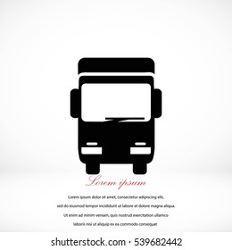 Truck sign icon, flat design best vector icon