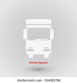 Truck sign icon, flat design best vector icon