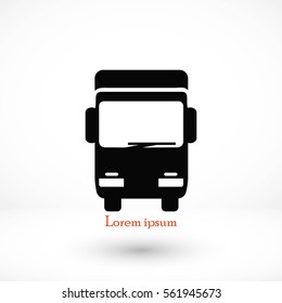 Truck sign icon, flat design best vector icon