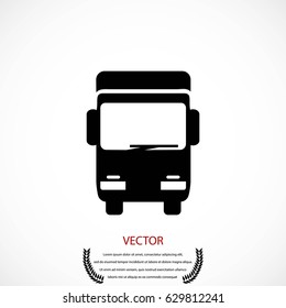 Truck sign icon, flat design best vector icon