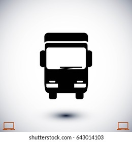 Truck sign icon, flat design best vector icon