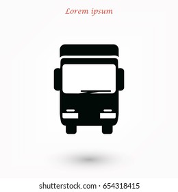 Truck sign icon, flat design best vector icon