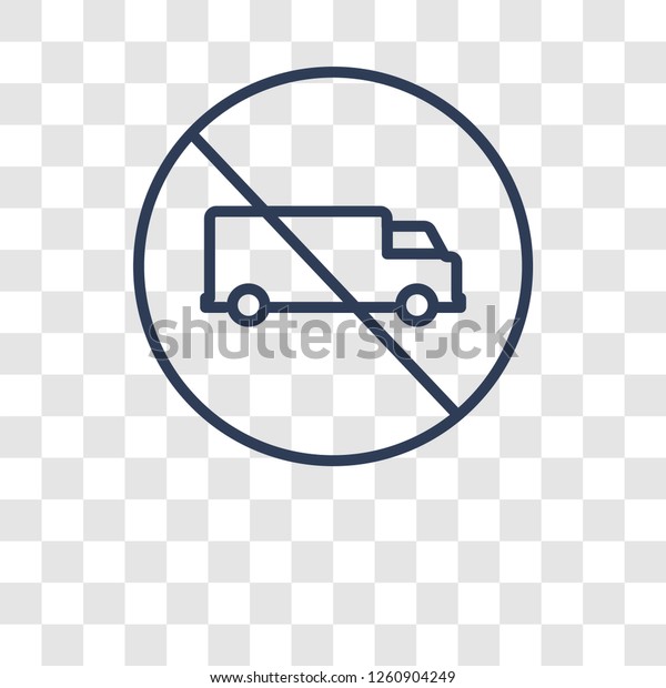 Truck sign icon. Trendy\
Truck sign logo concept on transparent background from Traffic\
Signs collection