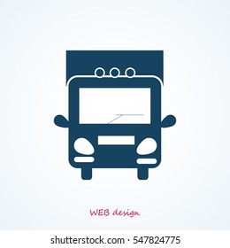 Truck sign icons, vector best flat icon, EPS
