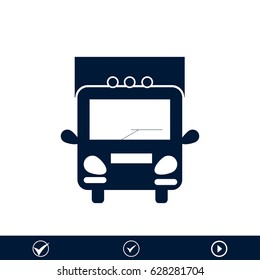 Truck sign icons, vector best flat icon, EPS