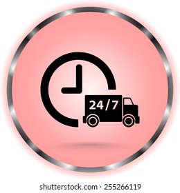 Truck sign icons, vector illustration. Flat design style