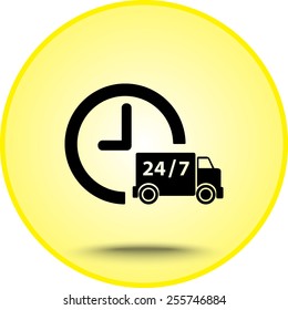 Truck sign icons, vector illustration. Flat design style