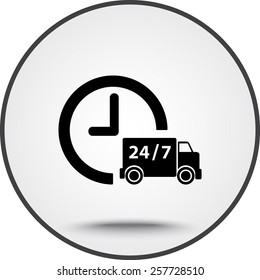 Truck sign icons, vector illustration. Flat design style