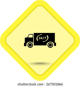 Truck sign icons, vector illustration. Flat design style