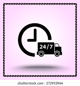 Truck sign icons, vector illustration. Flat design style