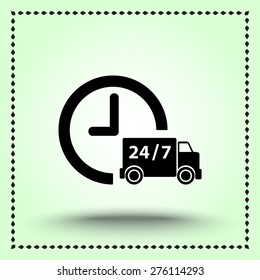 Truck sign icons, vector illustration. Flat design style