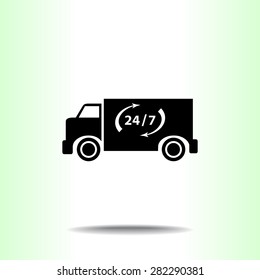 Truck sign icons, vector illustration. Flat design style