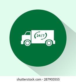 Truck sign icons, vector illustration. Flat design style