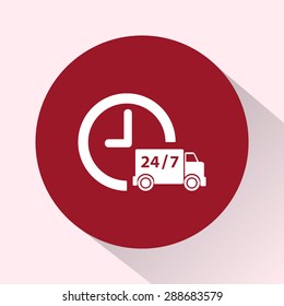 Truck sign icons, vector illustration. Flat design style