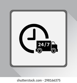Truck sign icons, vector illustration. Flat design style