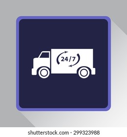 Truck sign icons, vector illustration. Flat design style