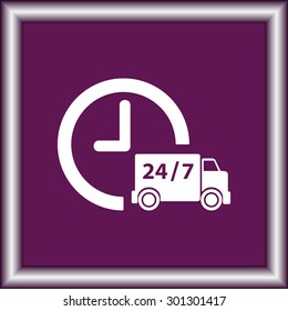Truck sign icons, vector illustration. Flat design style