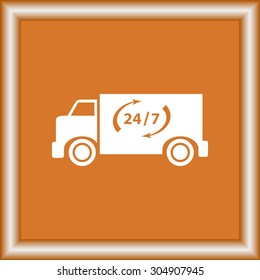Truck sign icons, vector illustration. Flat design style