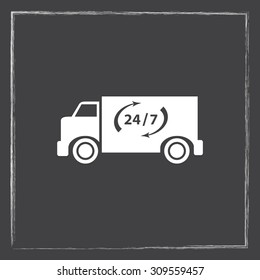 Truck sign icons, vector illustration. Flat design style