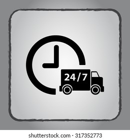 Truck sign icons, vector illustration. Flat design style
