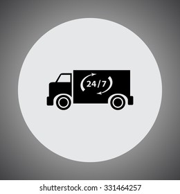 Truck sign icons, vector illustration. Flat design style