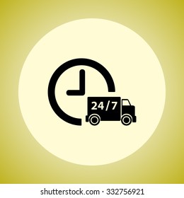 Truck sign icons, vector illustration. Flat design style