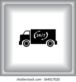 Truck sign icons, vector illustration. Flat design style