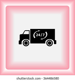 Truck sign icons, vector illustration. Flat design style