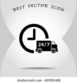 Truck sign icons, vector illustration. Flat design style