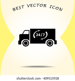 Truck sign icons, vector illustration. Flat design style