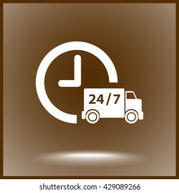 Truck sign icons, vector illustration. Flat design style
