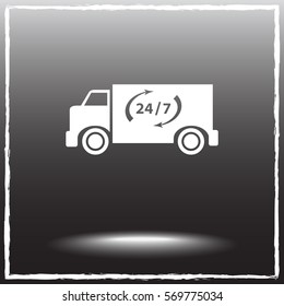 Truck sign icons, vector illustration. Flat design style