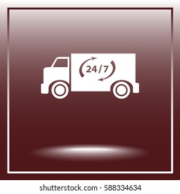 Truck sign icons, vector illustration. Flat design style