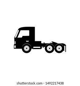 Truck silhouette abstract logo template vector illustration