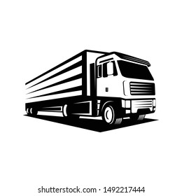 Truck silhouette abstract logo template vector illustration